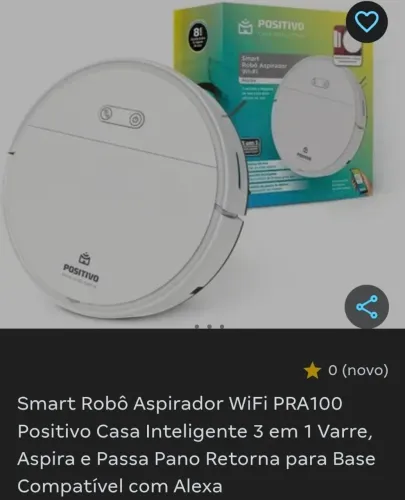Aspirador de Pó Robô Wi-Fi