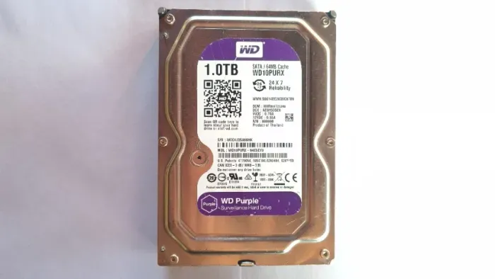 HD 3.5 WD Purple 1TB - Pouquíssimo Uso - DVR's / CFTV - 100% Saudável