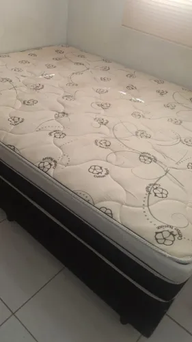 Cama box casal + colchão casal macio