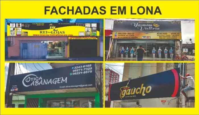 PLACAS E FACHADAS DE LOJAS