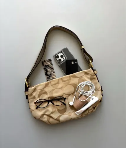 Bolsa vintage Coach Signature Duffle Gold East