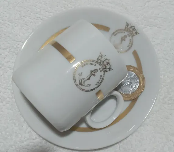 Xícara de cafezinho tema Marinha