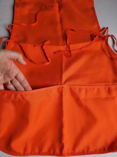 Kit de avental alaranjado feminino cozinha eventos