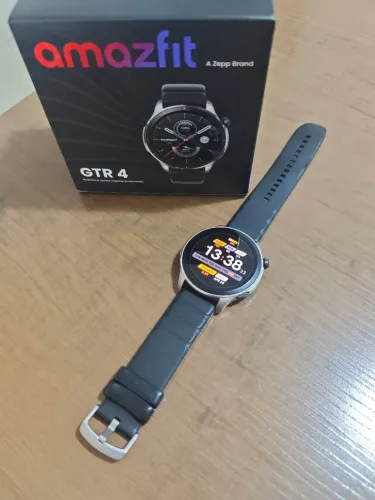 Smartwatch Amazfit GTR 4 - AMOLED, GPS, Bateria Excelente + Caixa