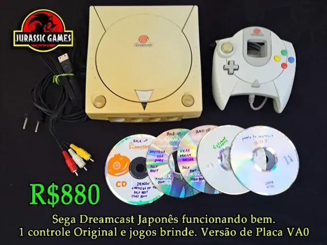 Console Sega Dreamcast Japonês Funcionando 100% - Plava Va0