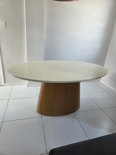 Mesa de Jantar Oval 1,50 x 0,90 - Off White
