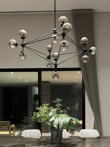 Lustre Moderno Estilo Sputnik / Geométrico com Globos