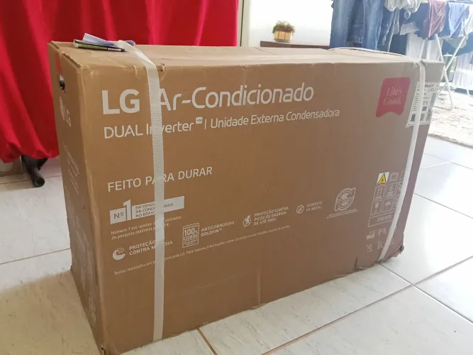 LACRADO NA CAIXA LG dual inverter 9000btus 220v Ar condicionado