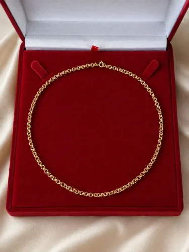 Cordão elo português em ouro 18k