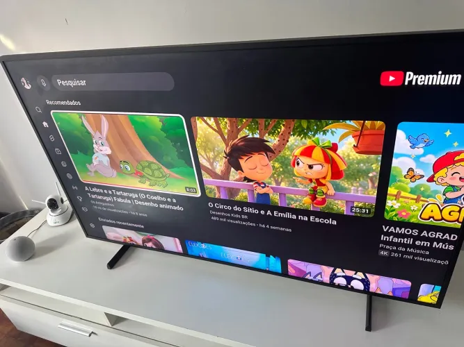 TV Samsung Frame 55 polegadas top de linha 4k vira quadro
