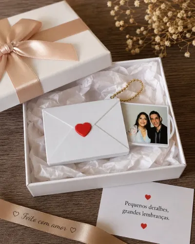 Chaveiro Carta Branco Personalizado