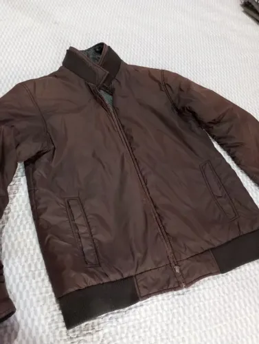 Jaqueta dupla face Marron e cinza