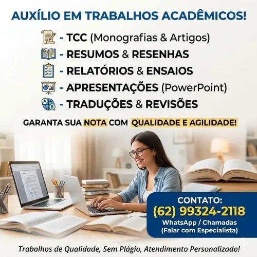 Auxílio em TCC, Monografias, Artigos Científicos e Projetos de Pesquisa 
