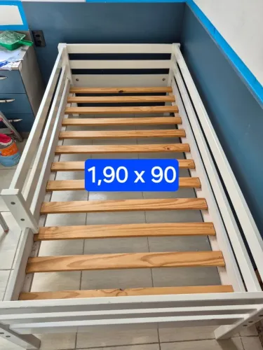 Cama Infantil + 2 Gavetas + Grade Cor Branca (Usado)