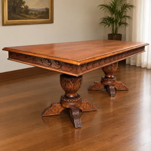 Mesa Jantar Estilo Renascença Madeira Cerejeira