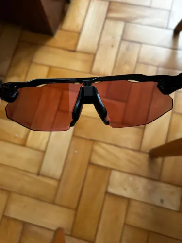 Óculos Radar Oakley Armação Black Lente Rubi