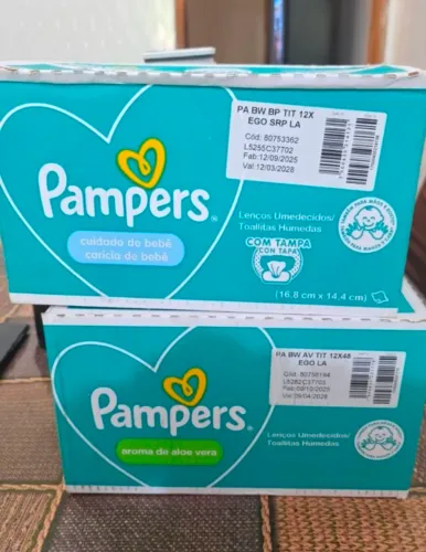 Caixa com 12 Pampers Aloe vera