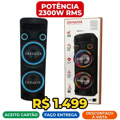TROCO em CARRO E DOU + 9$ MIL NO PIX CAIXA DE SOM Torre AIWA INTELIGENTE