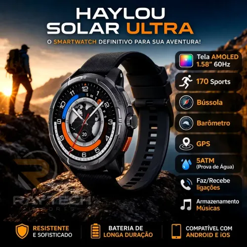 Smartwatch Xiaomi Haylou Solar Ultra Com Gps Integrado Compatível com Strava (Lacrado)
