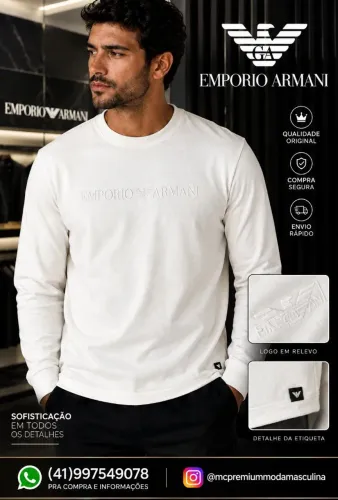Camiseta manga longa Empório Armani