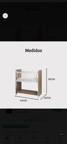 Mini berço grade móvel com colchão