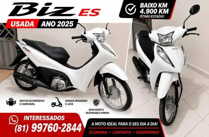? HONDA BIZ 2025 ? BRANCA ?