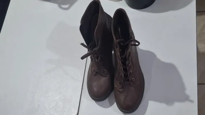 Bota Marrom Via Marte - Nº 38 - Salto 10 cm