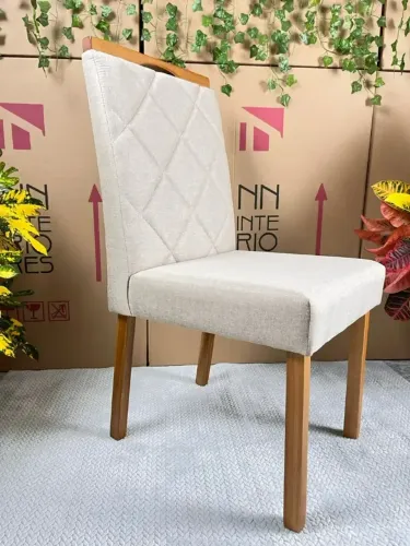 Kit 2 Cadeiras Stela Moderna Estofada Sala de Jantar Luxo