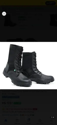 Coturno estilo exército N 42