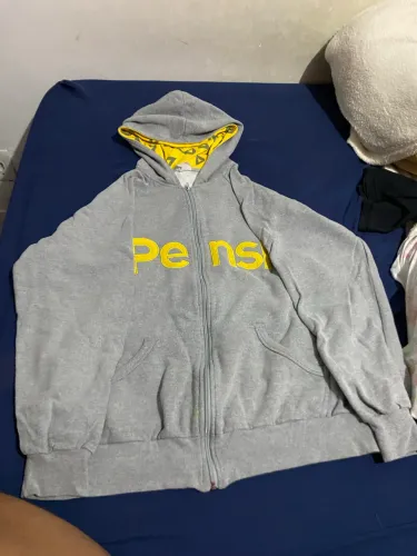 Casaco escola Pensi tamanho G cor cinza - usado