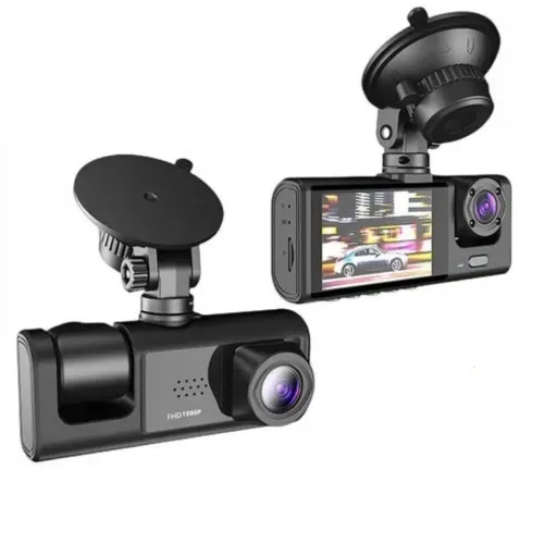 Camera veicular com 3 lentes
