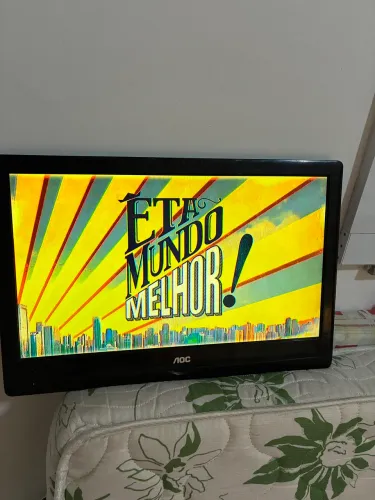 Televisão Tv 18 polegadas AOC pequena Digital * Com Detalhe LEIA