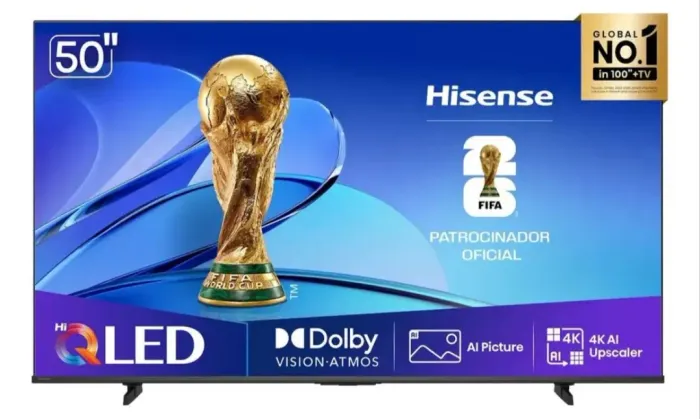 Smart TV QLED 4k Hisense 50" polegadas