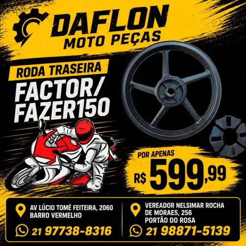 Roda traseira fazer factor 150