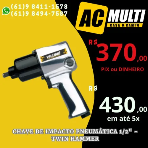 Chave de Impacto Pneumática 1/2" - Twin Hammer