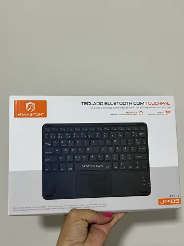 Teclado Bluetooth Celular Sem Fio com mousepad Para Tablet Celular Computador 