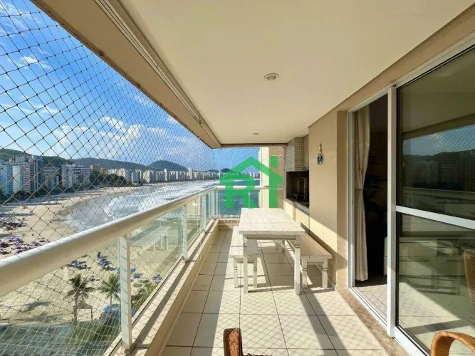 Apartamento frente mar com 3 dormitórios (1 suíte), 2 vagas, lazer, Jardim Astúrias, Guaru