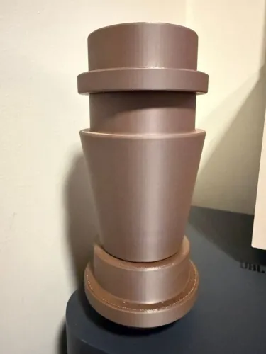 vaso decorativo modular 3d marrom