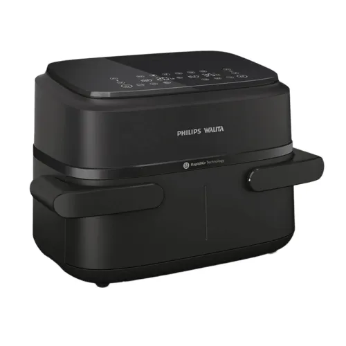 Fritadeira Airfryer Philips Walita Série 1000 Duplo Cesto 7,1L Preta