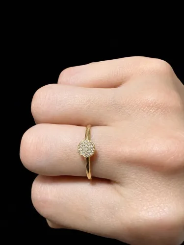 Anel ouro 18k e diamantes