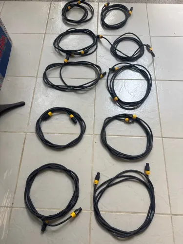 Lote Kit 10 Cabos Speakon 4m - Santo Ângelo (Som Profissional / PA)