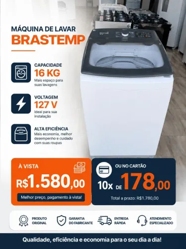 Máquina de lavar Brastemp 16 kg