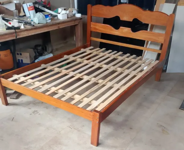 CAMA CASAL MADEIRA DE LEI (EM CASTANHAL)