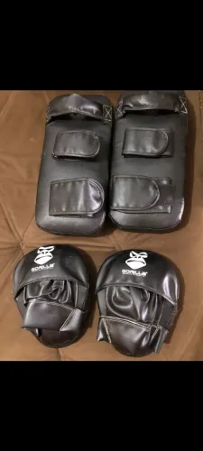 Kit de treinamento com manopla de foco e thai pad