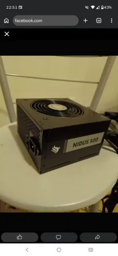 Fonte Nidus 500w Selo 80 PLUS Bronze PFC ATIVO
