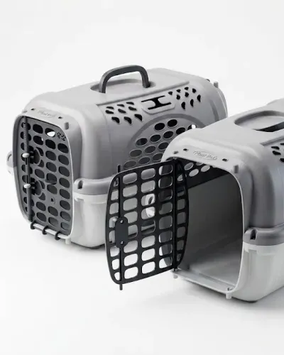 2 Caixas De Transporte Para Cães E Gatos Filhotes N02 Até 5kg