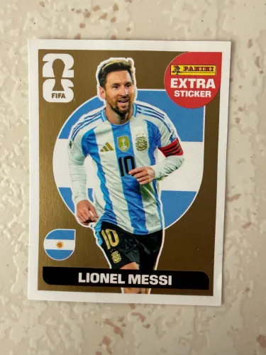 Figurinha do Lionel Messi Ouro