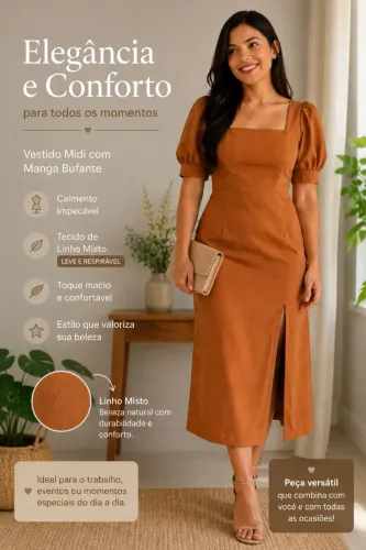VESTIDO MANGA BUFANTE