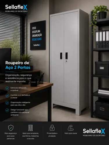 Guarda roupa de aço
