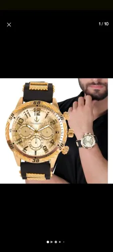 Relógio Masculino Premium Dourado - Estilo Importado